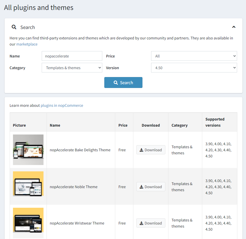 All-plugins-and-themes-nopCommerce-administration