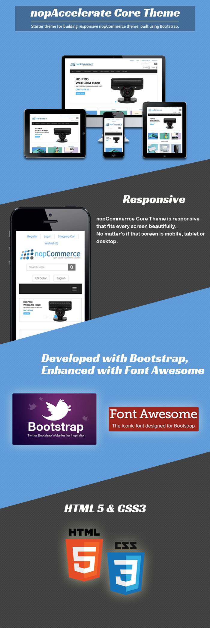 best nopcommerce starter theme build using bootstrap